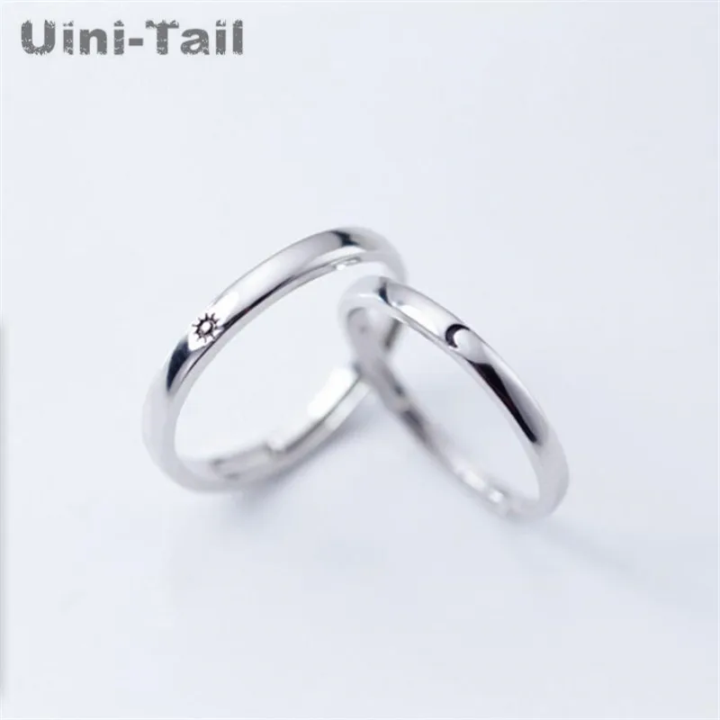 Женское кольцо с Луной Uini-Tail Открытое из стерлингового серебра 925 пробы Ювелирное