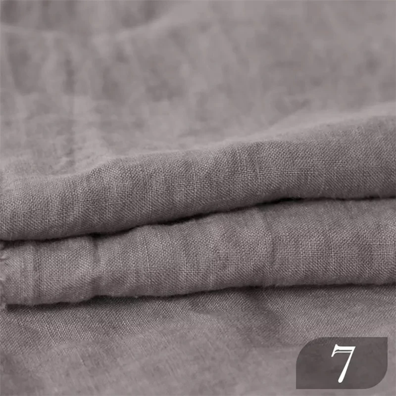 Льняная ткань для одежды цвет слоновой кости серый синий 10 метров HD1006 100% 135 см 268