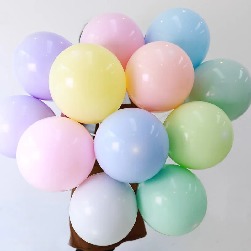 

10pcs / 20pcs10 Inch 2.2g Single Layer Macarone Latex Balloon Thick Candy Birthday Wedding Decoration Balloon 015