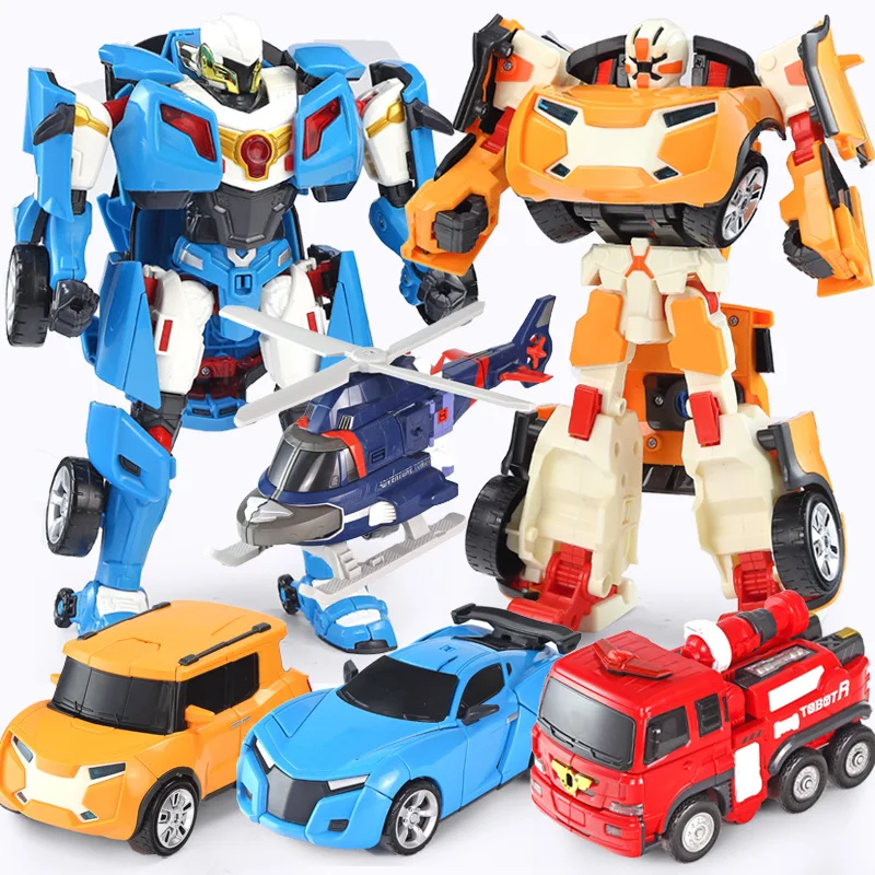 Korea Tobot Transformation Robot Toys Anime Cartoon Brothers Deformation Car Action Figure Large Vehicle For Child Gifts | Игрушки и