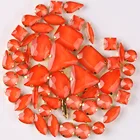 Золотые стразы, 50 шт.пакет формы, желе, конфеты, оранжевое стекло, Стразы для шитья, свадебные туфли, сумки, сделай сам