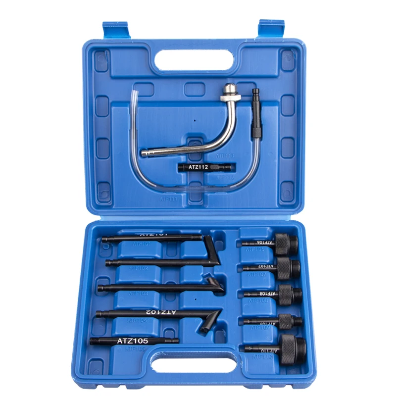 

New Arrival!Transmission Oil Refilling Refill Tool Kit 13Pcs Oil Filling Adaptor Set CVT Transmission Service Adapter