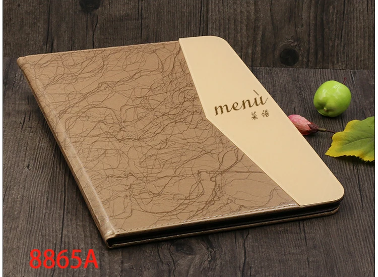 Для бумаги меню 204x290 мм, папка меню из искусственной кожи - Цвет: 8865A