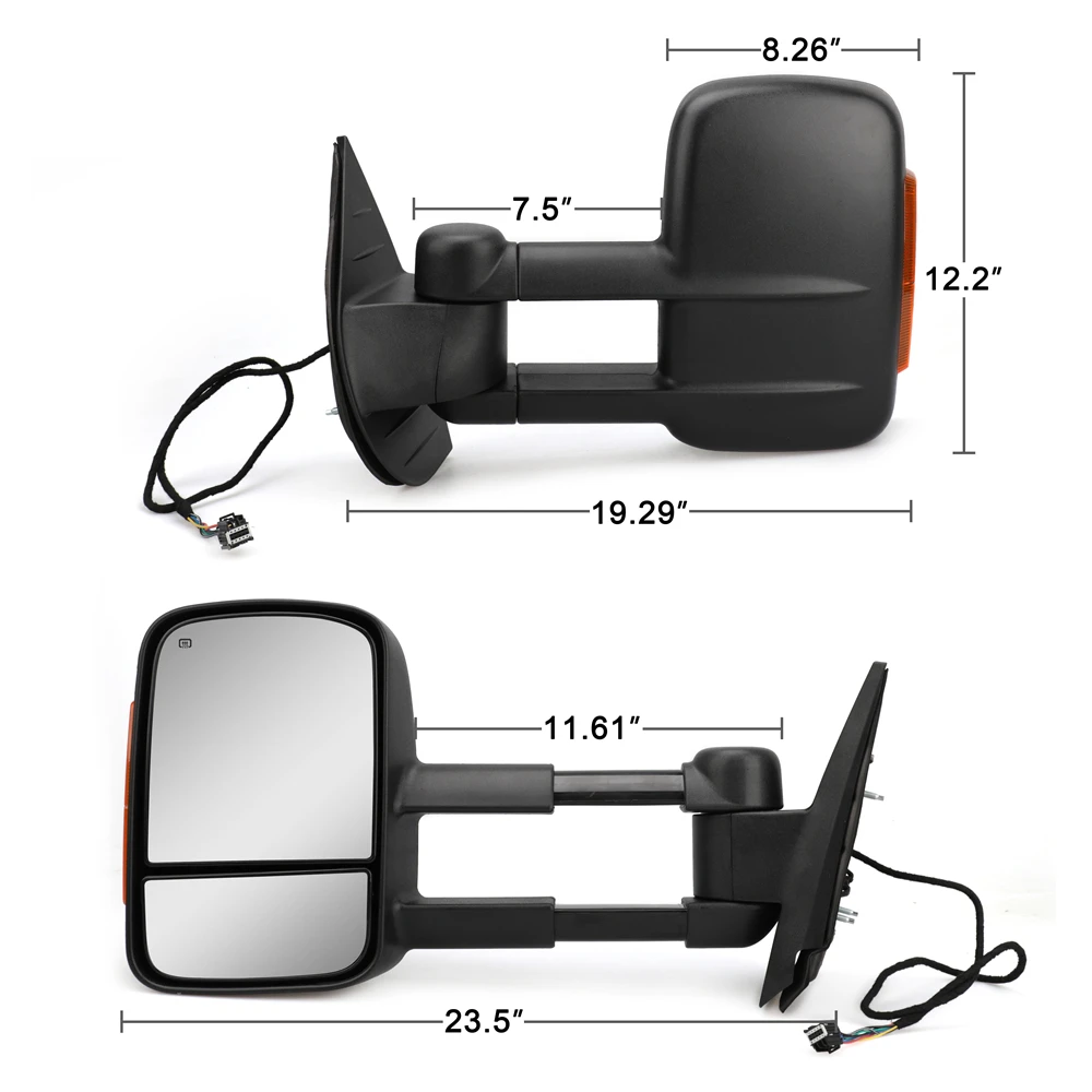 Зеркало с подогревом и размораживанием для щеток Chevy Silverado/Sierra 07 13|Зеркала крышки|