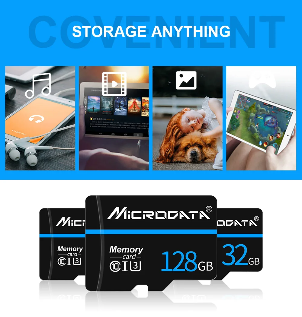 Карта micro sd, 4 ГБ, 8 ГБ, 16 ГБ, 32 ГБ, 64 ГБ, 128 ГБ, класс 10, карта памяти, флеш-накопитель, 32 ГБ, карта micro sd, 128 ГБ, карта памяти