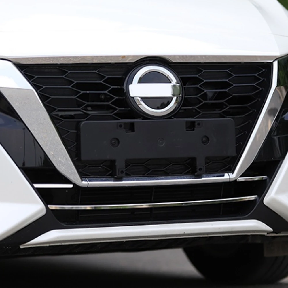 

CarManGo Car Accessories Front Grille Trim Engine Hood Cover Pad Sticker Frame Decoration for Nissan Sylphy Sentra B18 2019 2020