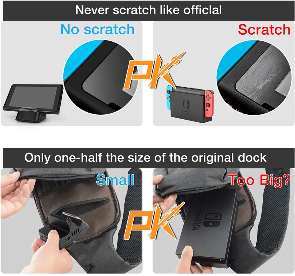 Зарядная док-станция для Nintendo Switch запасная телевизора с подключением к порту HDMI |