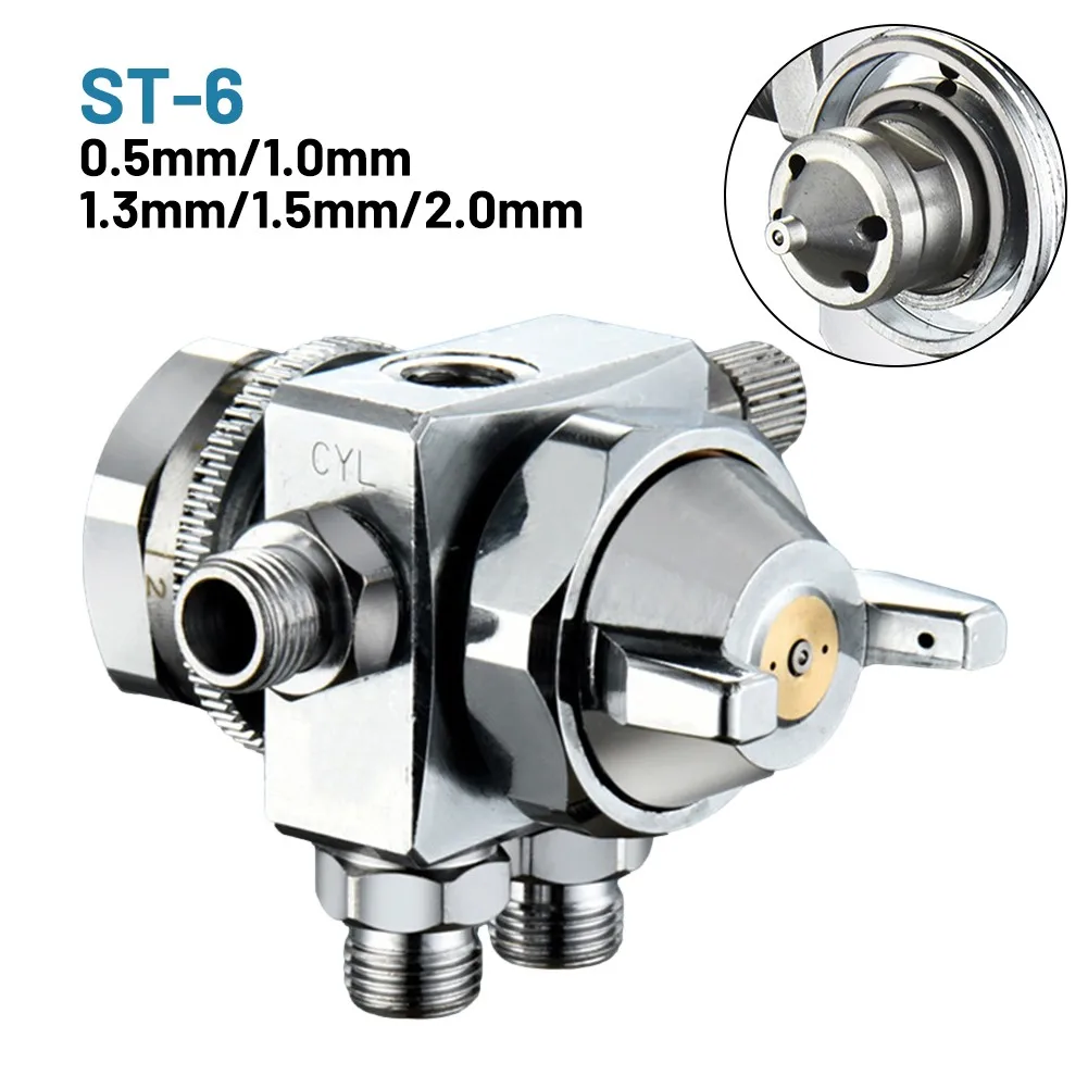 

0.5/1.0/1.3/1.5/2.0mm ST-6 Spray Gun Pneumatic Automatic Paint Gun Nozzle 1/4" Entrance Air-spray Tool Air Paint Sprayer Blister