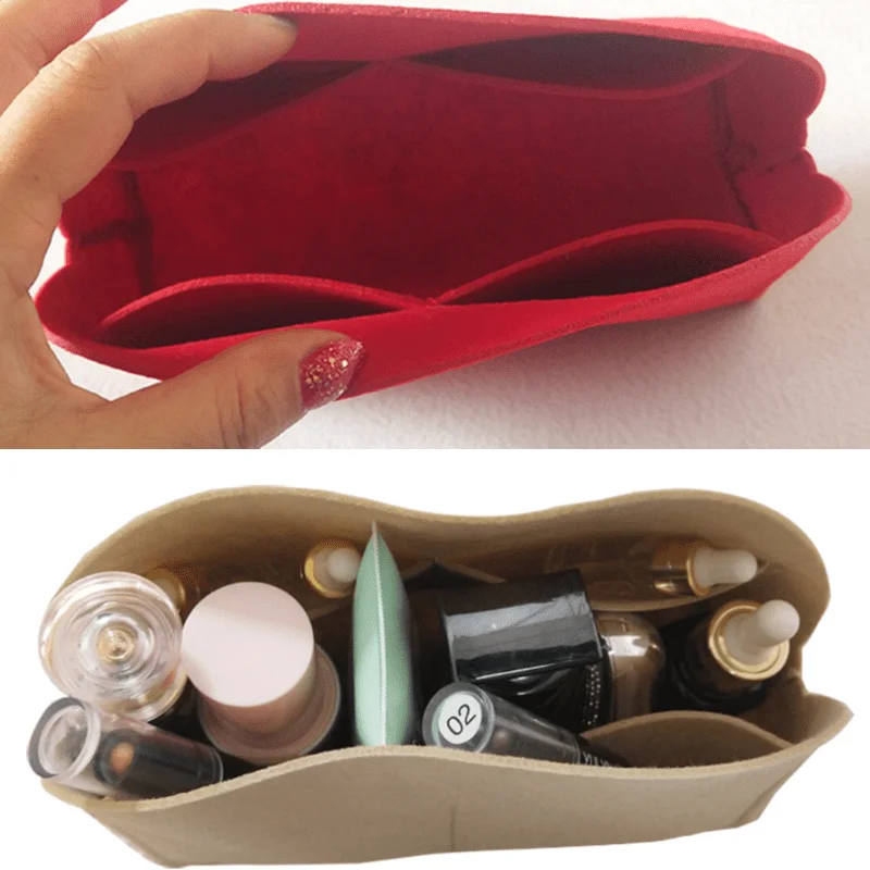 Bolsa de fieltro para maquillaje, bolso de viaje, organizador interior, para cosm&eacute;ticos, para ALMA BB-1