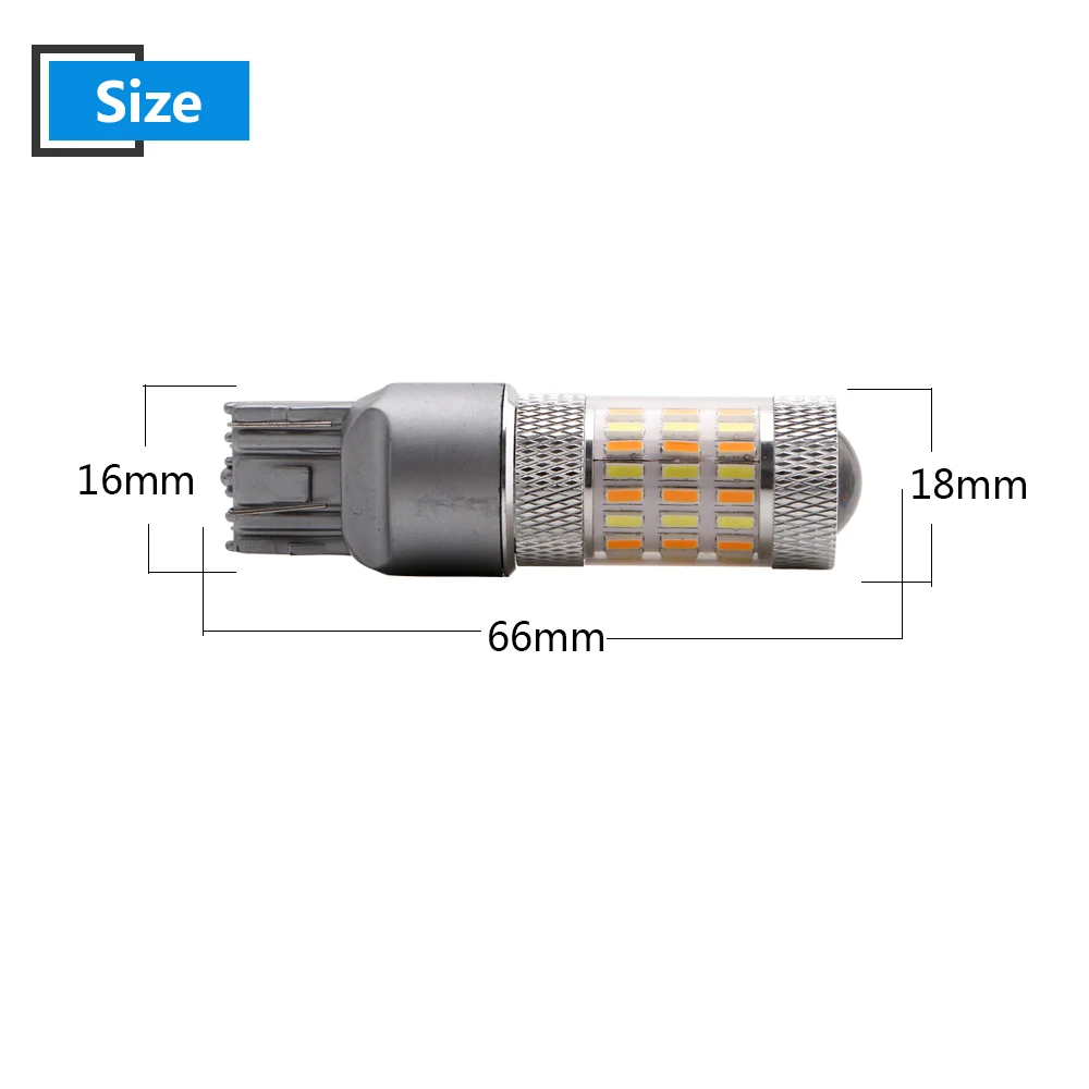 2 шт. 12 В T20 7443 лампочка 60 SMD белый и янтарный Двойной Функция 4014 светодиодный лампочка Автомобильная стоп сигнальная лампа обратный конец лампы передние поворотные