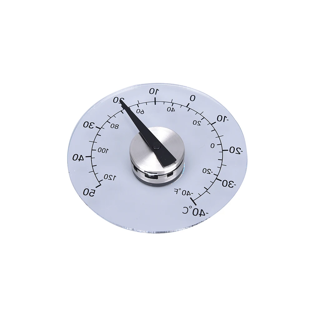 

Clear Fahrenheit /Celsius Degrees Circular Window Outdoor Thermometer Hygrometer Temperature Humidity Meter Clock Weather Tool