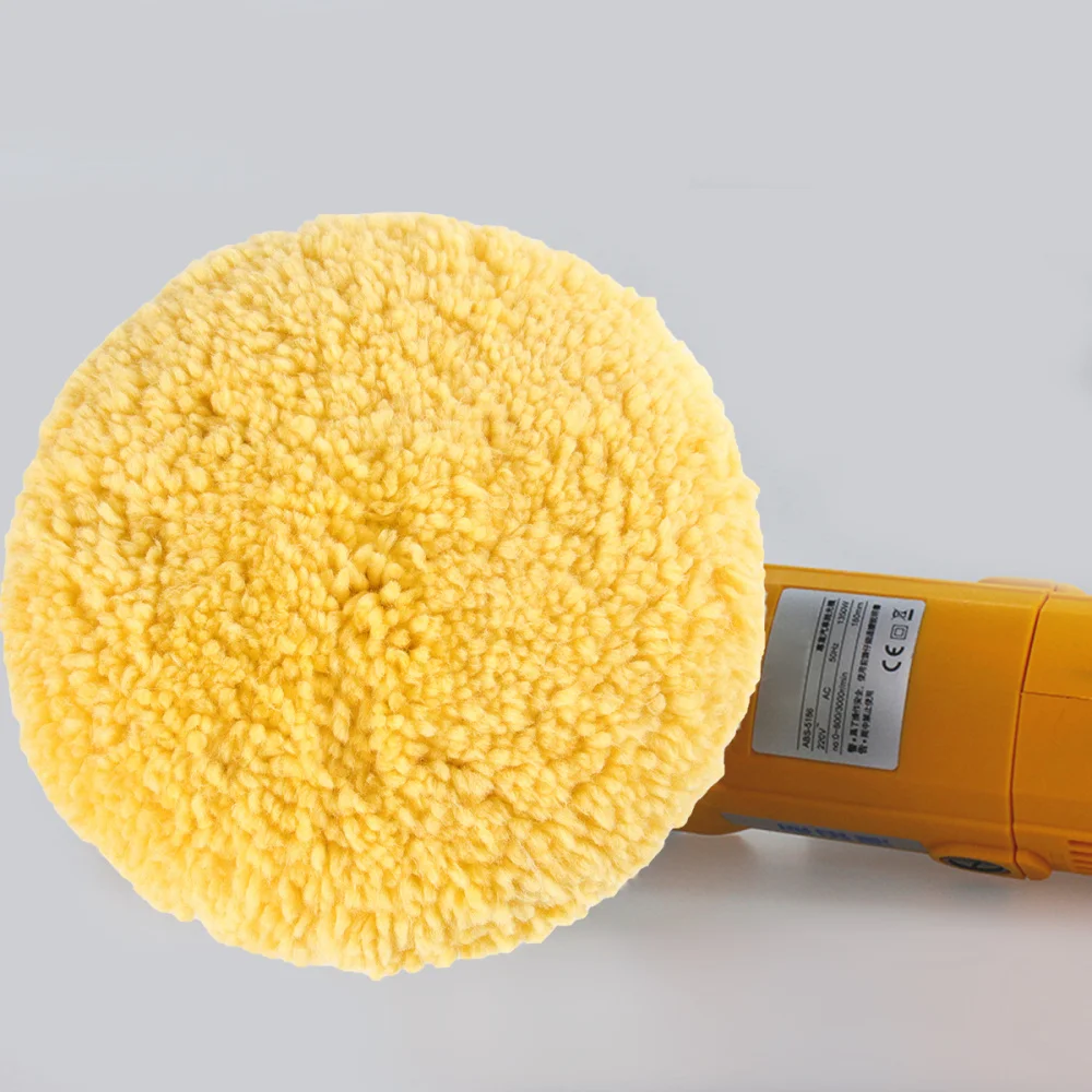 

M16 Waxing Wool Wheel Double Side Polished Pads Buffer for Car (White)