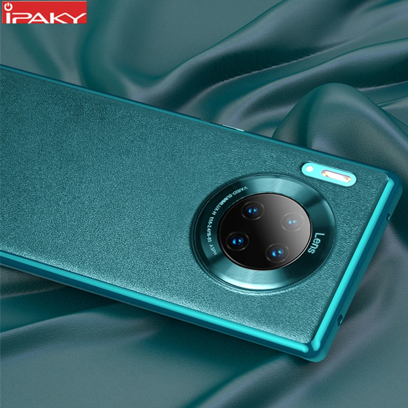 Чехол для Huawei Mate 30 IPAKY Pro кожаный чехол с гальваническими краями гибридный