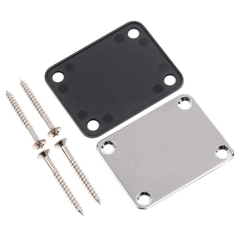 2X Guitar Metal Neck Plates With Plastic Mat &amp 3Pair Strap Buttons End Pins And 3 Pair Rubber Blocks | Спорт и развлечения