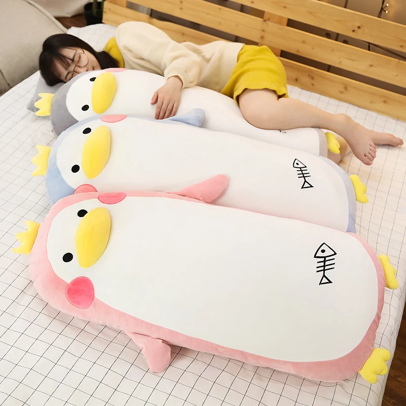 

50/70cm Giant Cute Penguin Stuffed Soft Sleep Pillow Baby Appease Cartoon Penguin Plush Pillow Christmas Gift For Girls Baby