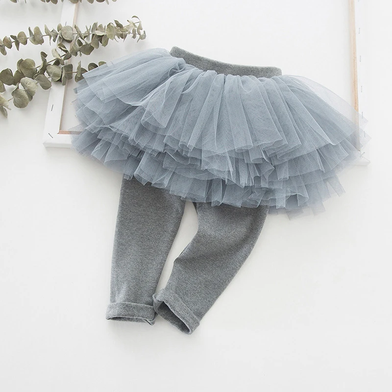 Леггинсы для девочек Sodawn Осенние хлопковые из сетчатой ткани с имитацией двух