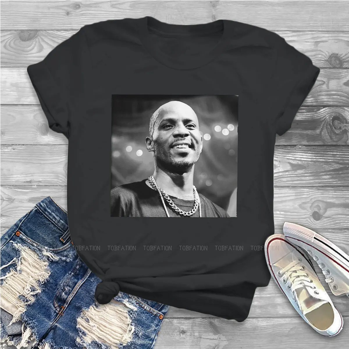 Женские рубашки с принтом лица RIP DMX хип-хоп рэпер большой винтажный Женский Топ