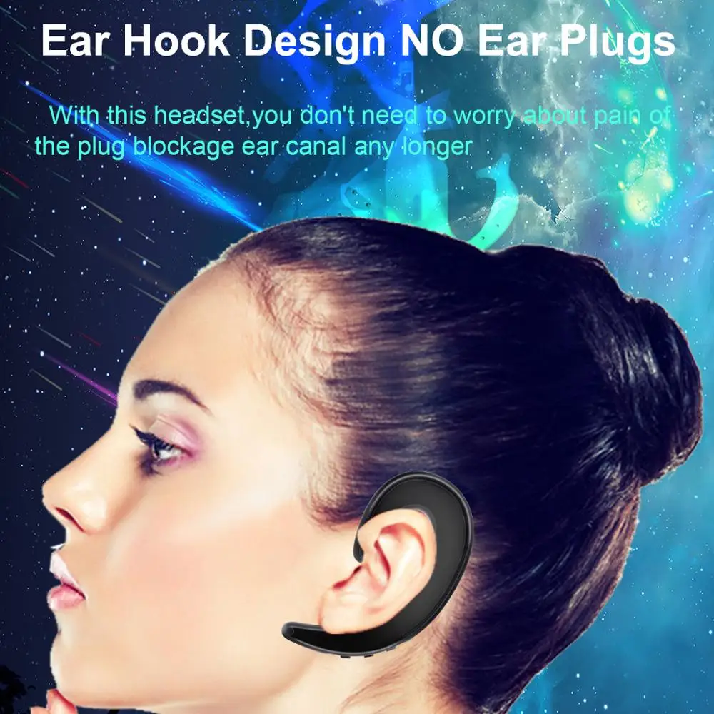 Беспроводные Bluetooth наушники с крючком стерео безболезненная гарнитура