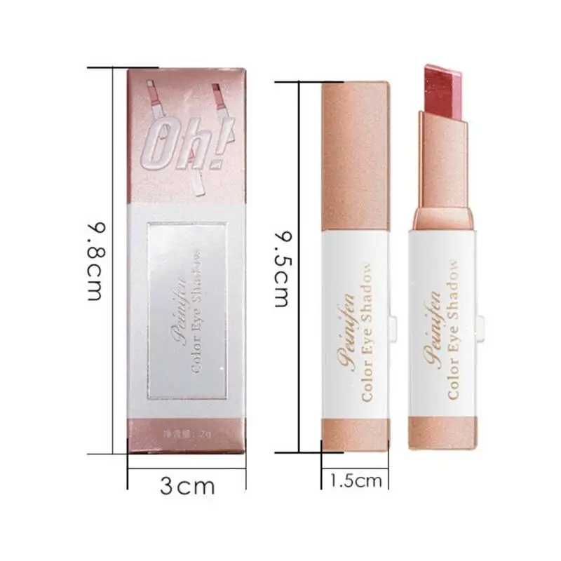 

6 Colors Professional Color Lazy Eyeshadow Stick Stereo Highlighter Shimmer Waterproof Eyeshadow Brighten Gradient Makeup S1O0