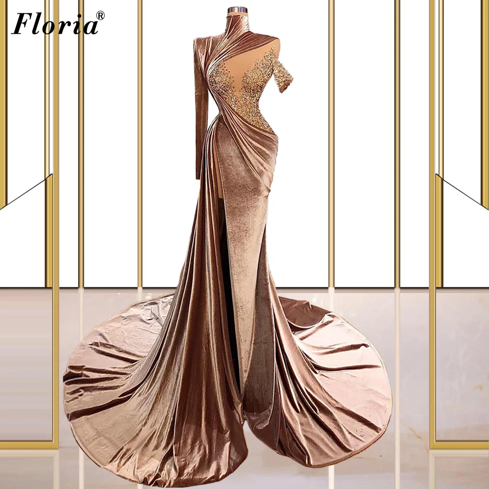 

Вечерние платья-русалки, длинные, винтажные, из Дубая, с бисером, для выпускного, для свадьбы, вечеринки, 4 вида конструкций