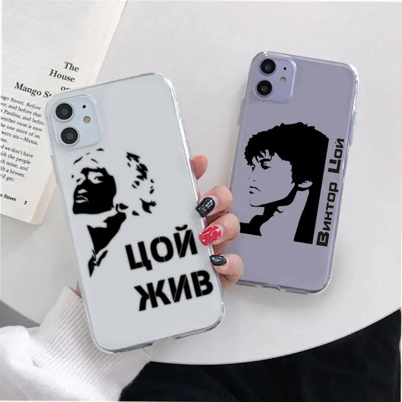 

Viktor Tsoi Phone Case For iphone 13 12 11Pro Mini XS Max 8 7 Plus X SE 2020 XR Clear Silicone Soft cover