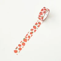 1 roll sweet strawberry paper decorative tape diary notebook sticker decoration 7 meters long