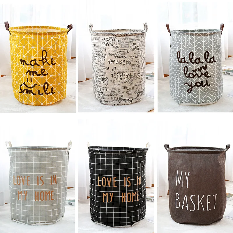 

Folding Laundry Basket Cartoon Storage Barrel Standing Toys Clothing Storage Bucket Laundry Organizer Holder Storage Bag
