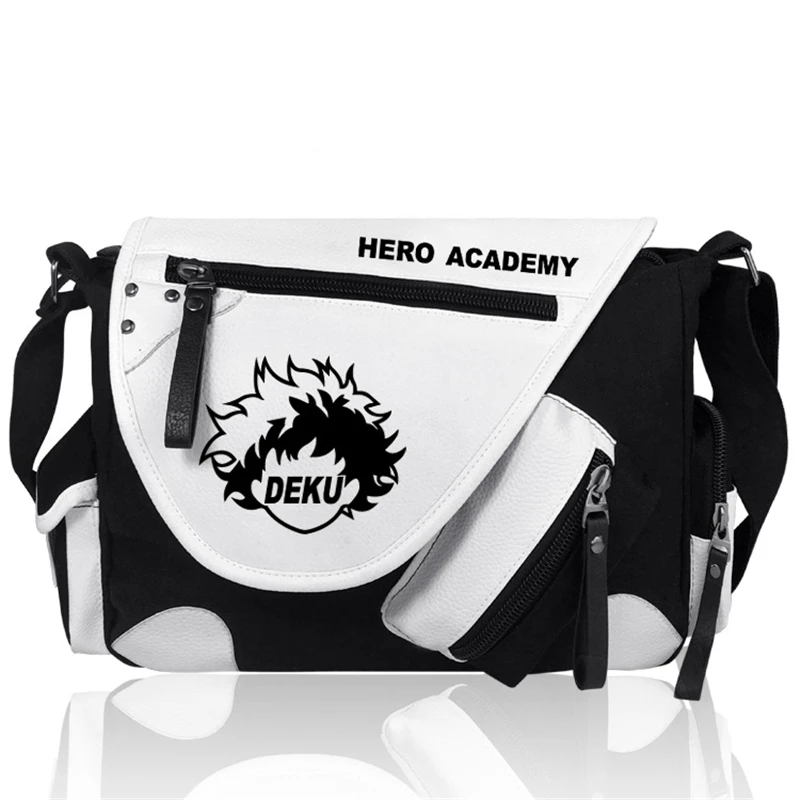 Сумка мессенджер для студентов из мультфильма аниме My Hero Academia холщовая дорожная