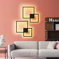 hartisan living room decor led wall light bedroom light roundsquare creative diy pattern wall sconces fixtures mounted lamp