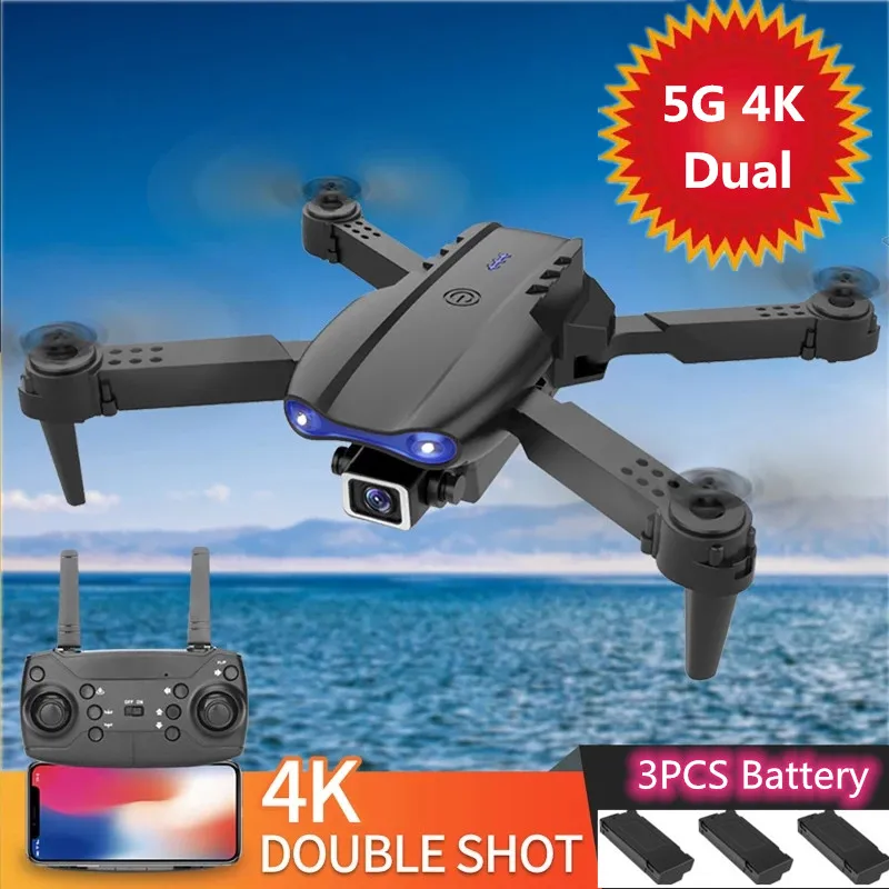 

5G 4K WIFI FPV RC Drone With 3PCS Battery Aerial Photography RC Quadcopter Air Pressure Fixed Height Hold App Control Aircraft