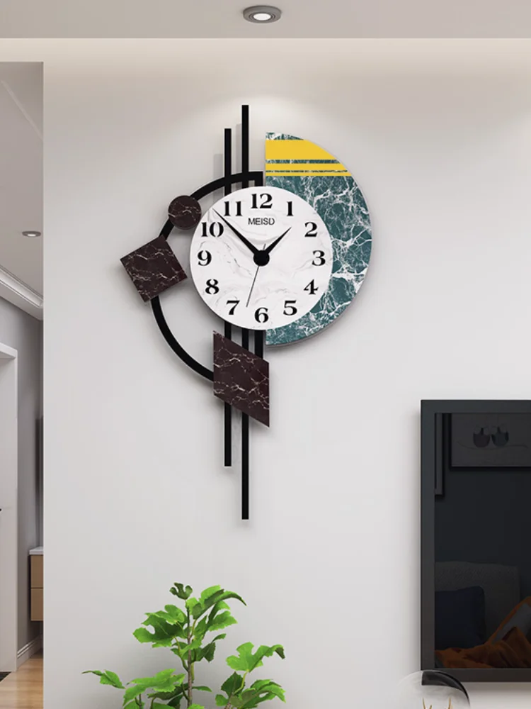 

Настенные часы в скандинавском стиле, большие тихие цифровые креативные Роскошные домашние украшения для гостиной, 50 унитазов