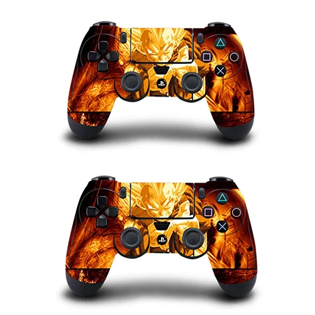 2 шт./лот Dragon Ball защита для кожи наклейка для Playstation 4 PS4 Pro тонкий контроллер геймпад виниловая наклейка s - Цвет: QBTM0642-2pcs
