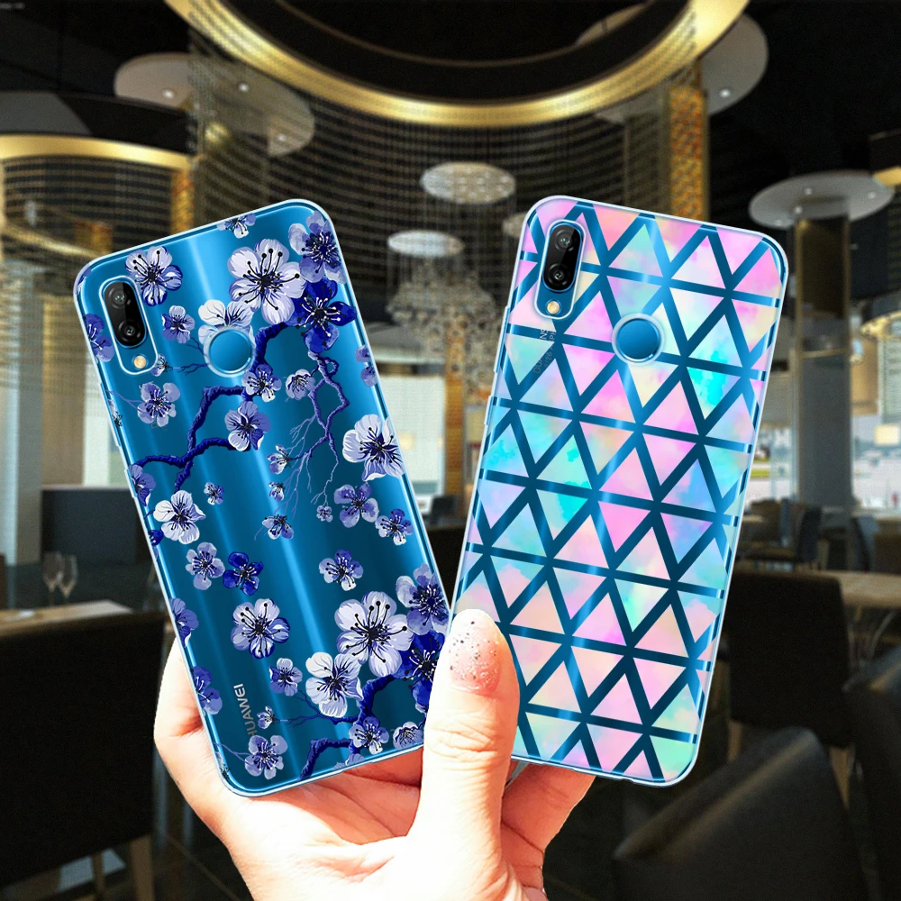 Мягкий силиконовый чехол для Huawei P40 Lite E Pro Ice Cream прозрачный мягкий из ТПУ P10 P20 P30