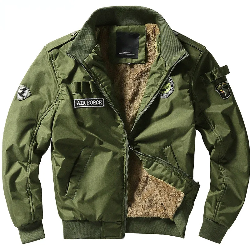 Зимняя куртка бомбер Мужская армейская Военная верхняя одежда теплая Флисовая