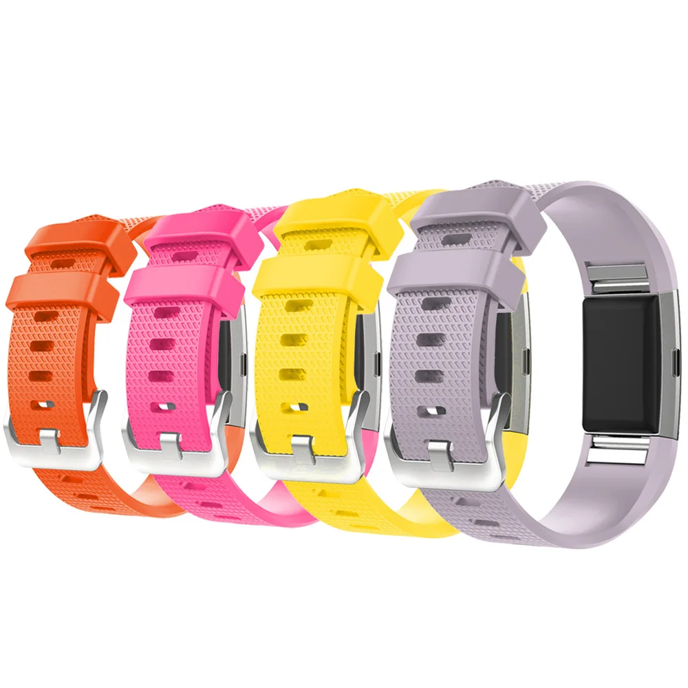 Спортивный силиконовый ремешок для фитнес браслета Fitbit Charge 2 аксессуары умных
