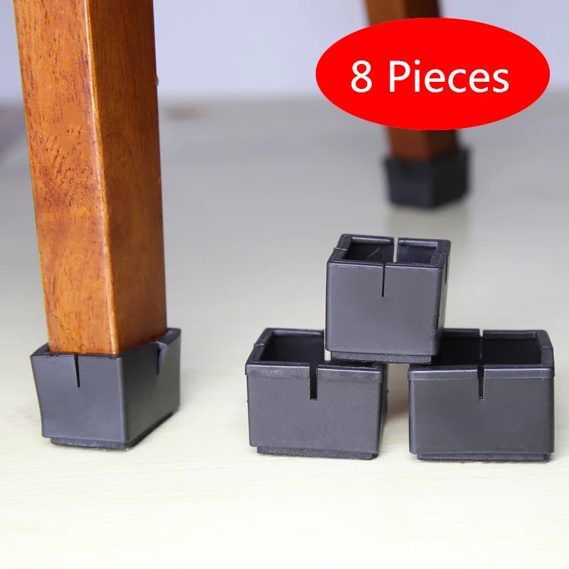 

8Pcs/Set Felt Silicone Chair Foot Cover Thick Wear-Resistant Table Stool Leg Cover Bed Cabinet Furniture Protective Cover