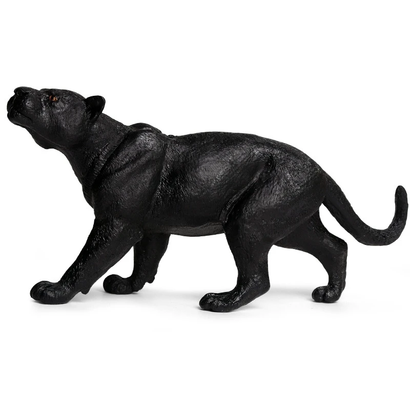 

Имитация Черной Пантеры Коллекция игрушек пластиковые животные статические Твердые игрушка в виде дикого животного детей
