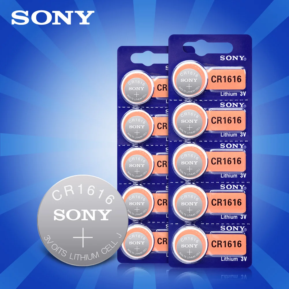 

50Pcs/lot SONY CR1616 DL1616 ECR1616 LM1616 1616 3V Lithium Batteries Cell Button Coin Battery For Motherboard Watch