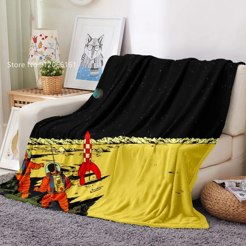 Приключения Тинтина покрывало для кровати домашние текстильные украшения