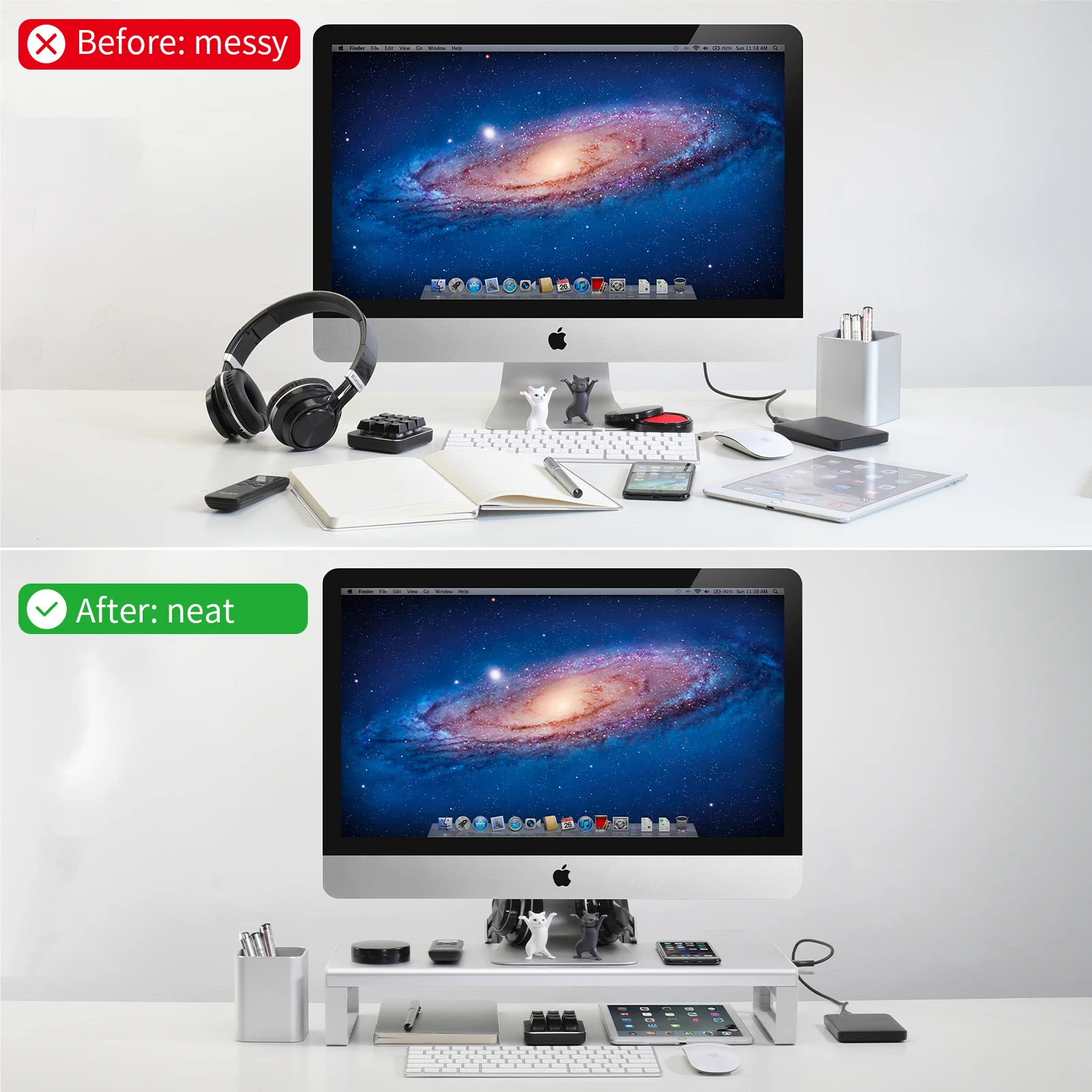 Алюминиевый металлический подставка для монитора с USB 3.0 поддержка передачи