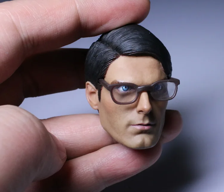 Head w BROWN Glasses ESTARTEK 1/6 Супермен голова лепить с очками 1978 для 1" Коллекционная Фигурка DIY - Цвет: Head w BROWN Glasses