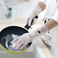 housework kitchen rubber gloves for washing dishes white pvc laundry waterproof cleaning non slip durable washing clothes gloves