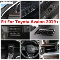 pillar a dashboard air ac gear panel head lamp cover kit trim carbon fiber interior accessories for toyota avalon 2019 2022