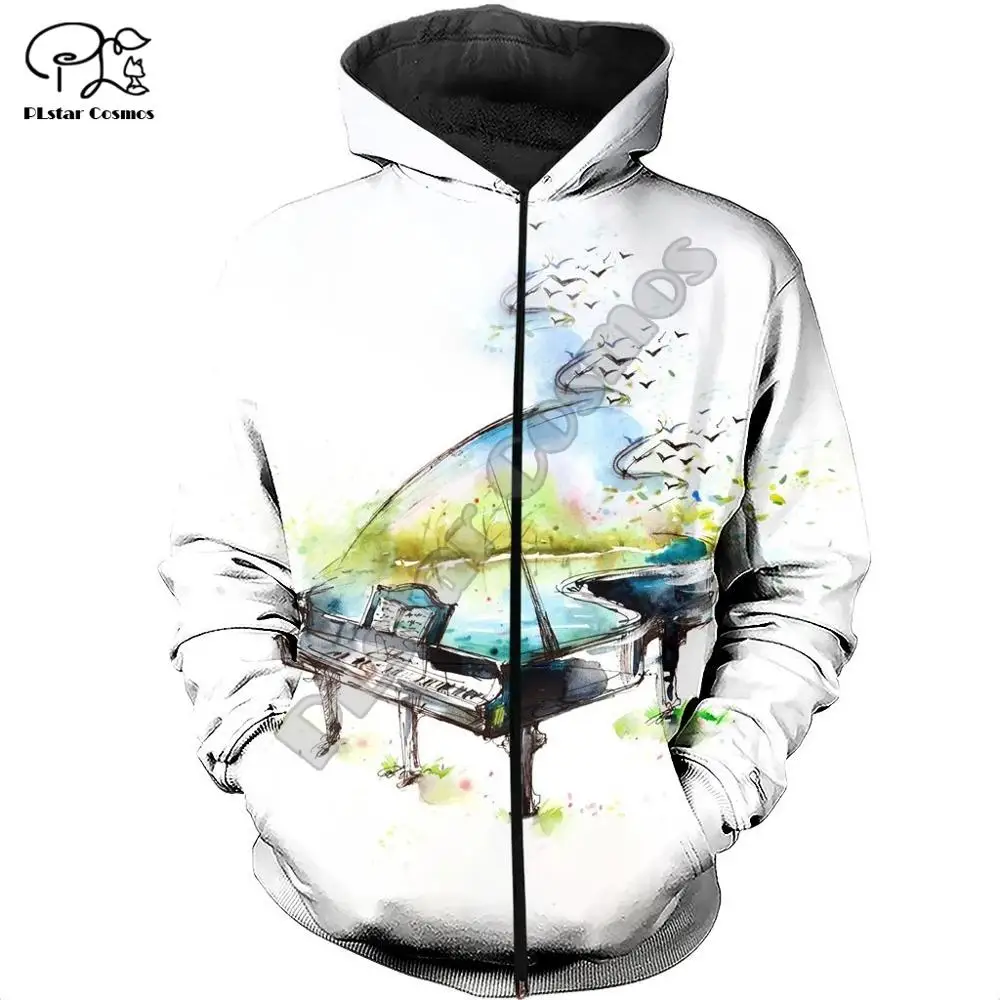 

PLstar Cosmos 3D Music Musical Guitar Piano Violin New Fashion Harajuku Streetwear Funny Casual Hoodies/Sweatshirt/Jacket/-b6