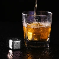 wine whiskey stones chiller ice stone 304 stainless steel ice cubes reusable metal beer cooler for vodka champagne wort bar