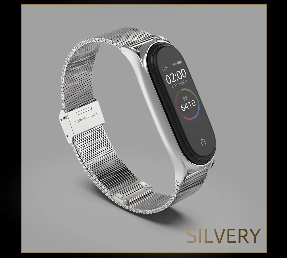 Браслет на запястье для xiaomi mi band 3, 4, металлический ремешок из нержавеющей стали, mi band 4, 3, браслеты, Сменные аксессуары