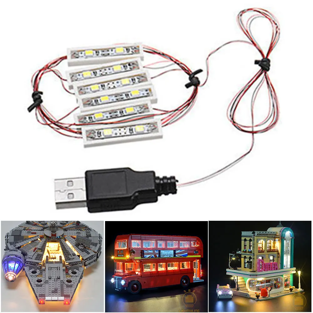Разноцветные стринги USB Вход Бар Тип лампы Забавный DIY город улица игрушка