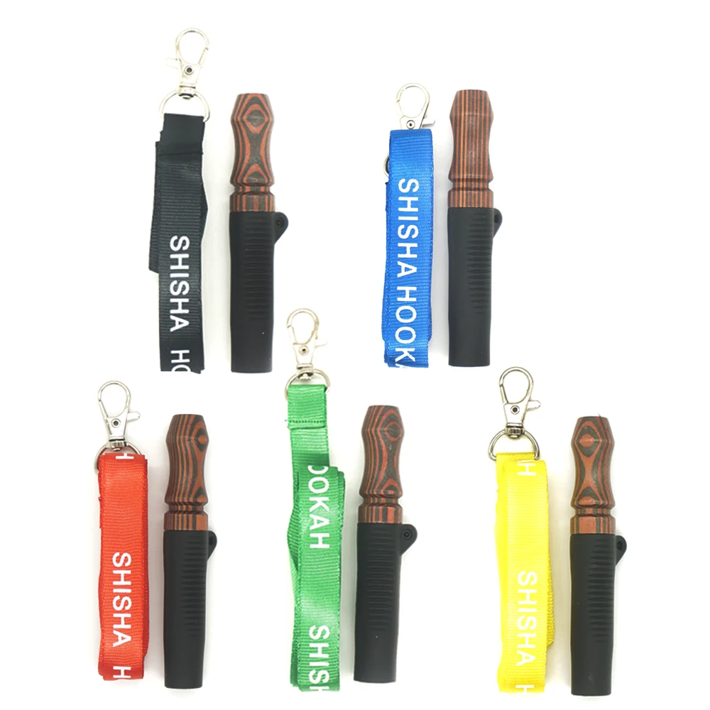 1Pcs Hookah Mouthpiece With Hang Rope Silicon Wooden Mouth Tips Shisha Accessories Chicha Narguile Water Pipe Boquillas Cachimba | Дом и сад