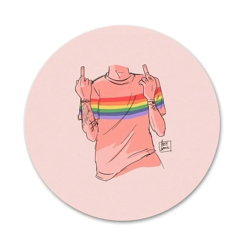 Гей лесбиянок ЛГБТ Радужный Флаг гордость искусство Значки Металлические для