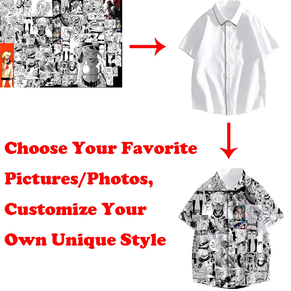 SONSPEE DIY Custom Design Button Shirt 3D Print Short Sleeve Women Men's Casual Oversize Coat Clothes Suppliers For Drop Shipper